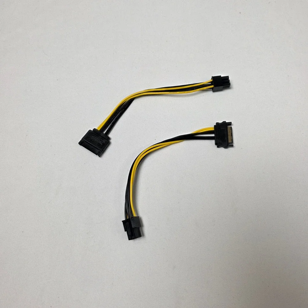 SATA 15-Pin‎ to 6-Pin PCI Express GPU Power Adapter Cable 2-Pack 6